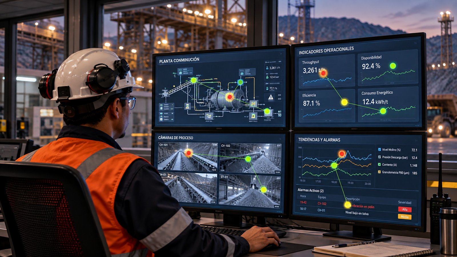 Control Room Attention Metrics research scene